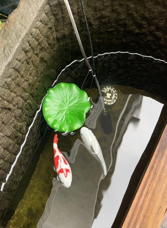 JINYEAH Ceramic Koi Fish Pond Decor 2Pcs Fake Fish Floating Aquarium Decor Floating Koi Fish Decor Fake Swimming Fish for Birdbath Pond Fountain Fake Aquarium Decor Tea Pet - Image 5